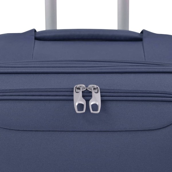 vidaXL Resväskor 3 st marinblå soft case Blå