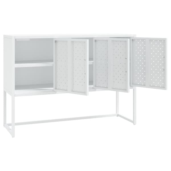 vidaXL Skänk vit 105x35x75 cm stål Vit