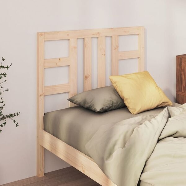 vidaXL Sänggavel 106x4x100 cm massiv furu Brun
