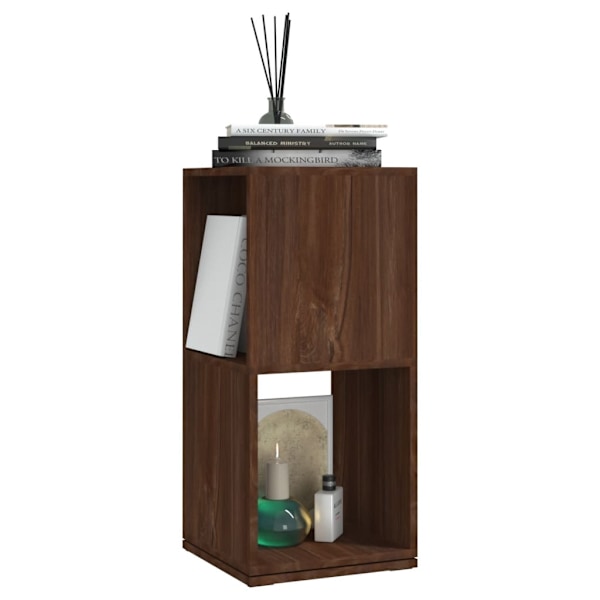 vidaXL Roterande hylla brun ek 34,5x34,5x75,5 cm konstruerat trä Brun