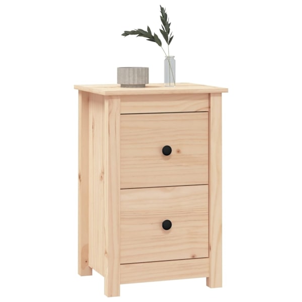 vidaXL Sängbord 40x35x61,5 cm massiv furu Brun