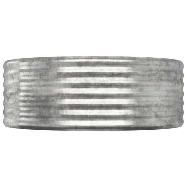 vidaXL Odlingslåda pulverlackerat stål 322x100x36 cm silver Silver