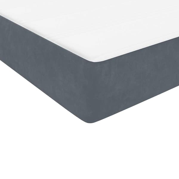 vidaXL Ramsäng med madrass mörkgrå 80x210 cm sammet Grå