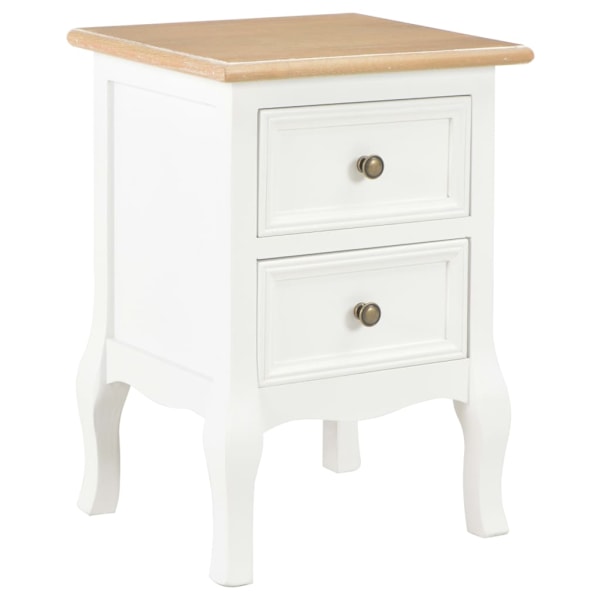 vidaXL Nattduksbord 2 st vit 35x30x49 cm MDF Vit