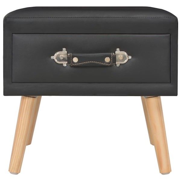 vidaXL Sängbord 2 st svart 40x35x40 cm konstläder Svart