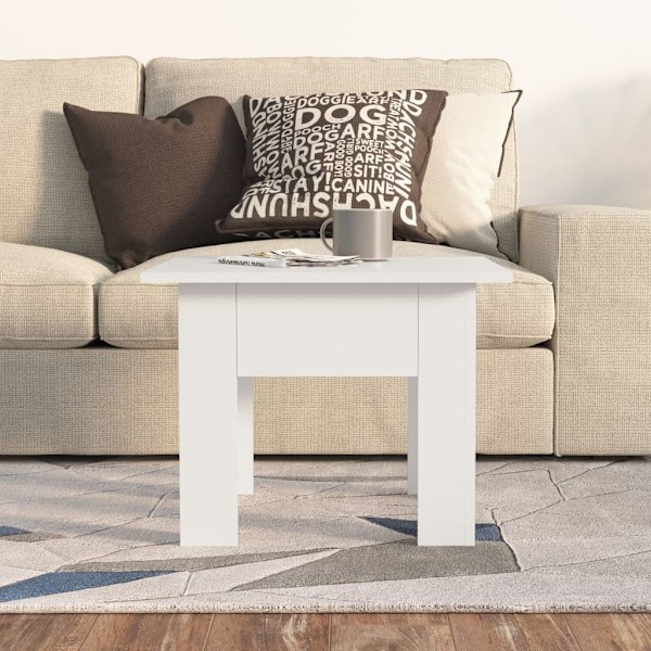 vidaXL Soffbord vit 55x55x42 cm konstruerat trä Vit