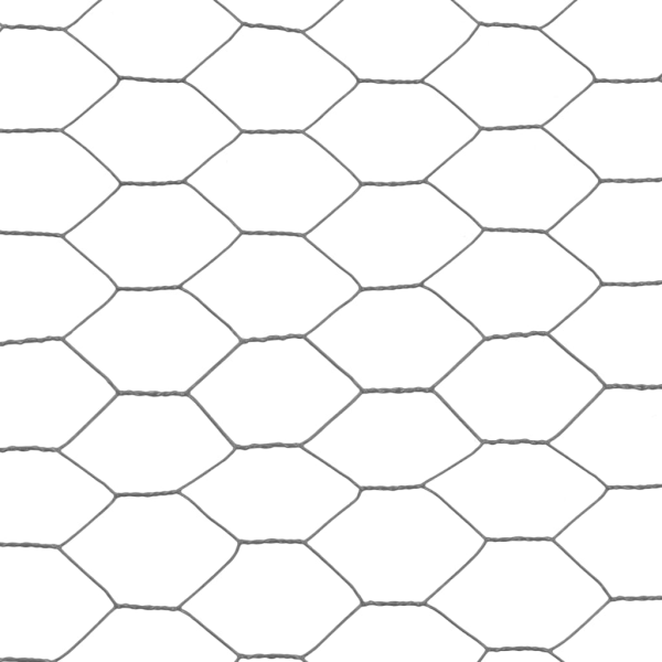 vidaXL Hönsnät stål med PVC-beläggning 25x1,5 m grå grå