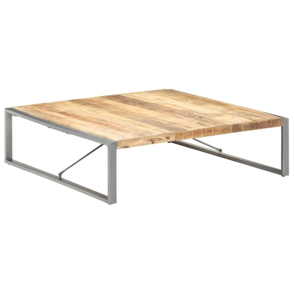 vidaXL Soffbord 140x140x40 cm grovt mangoträ Brun
