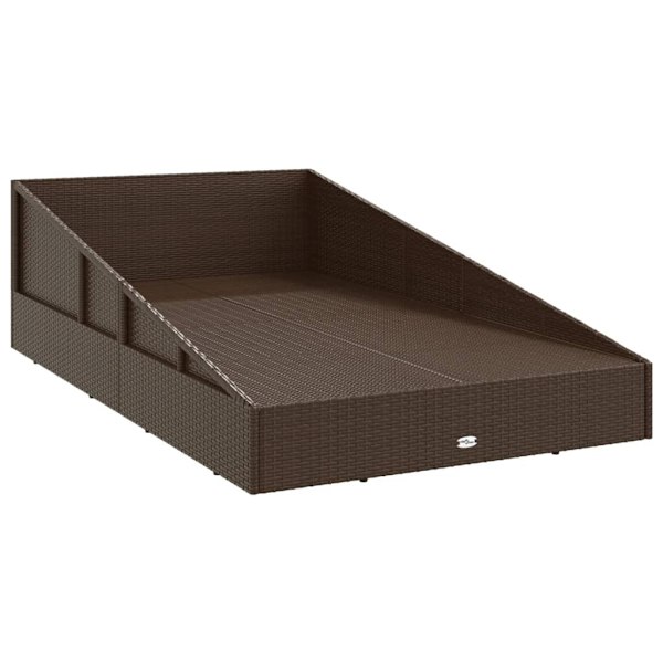 vidaXL Dagbädd konstrotting 201x139x58 cm brun Brun