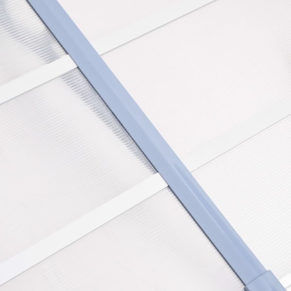 vidaXL Entrétak grå och transparent 152,5x90 cm polykarbonat Transparent
