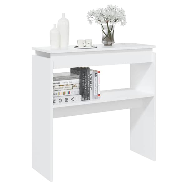 vidaXL Konsolbord vit 80x30x80 cm konstruerat trä Vit