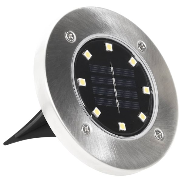 vidaXL Marklampor soldrivna 8 st LED vit Vit