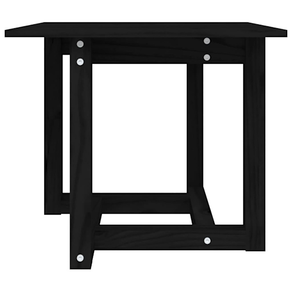 vidaXL Soffbord svart 50x50x45 cm massivt furu Svart