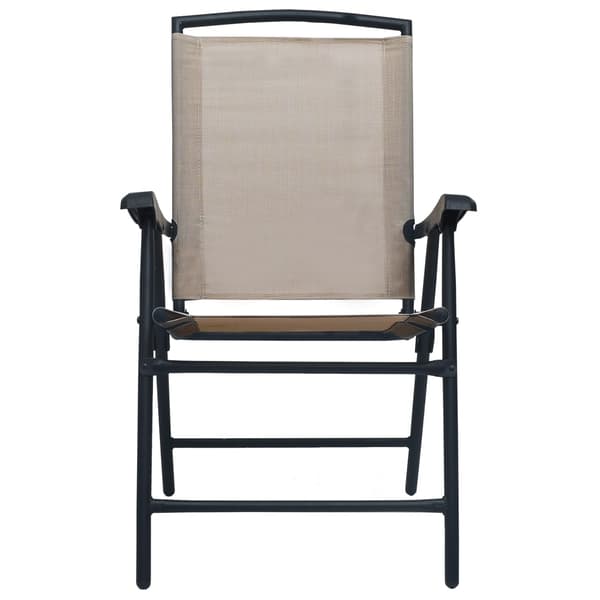 vidaXL Hopfällbara stolar 2 st Textilen Taupe Taupe