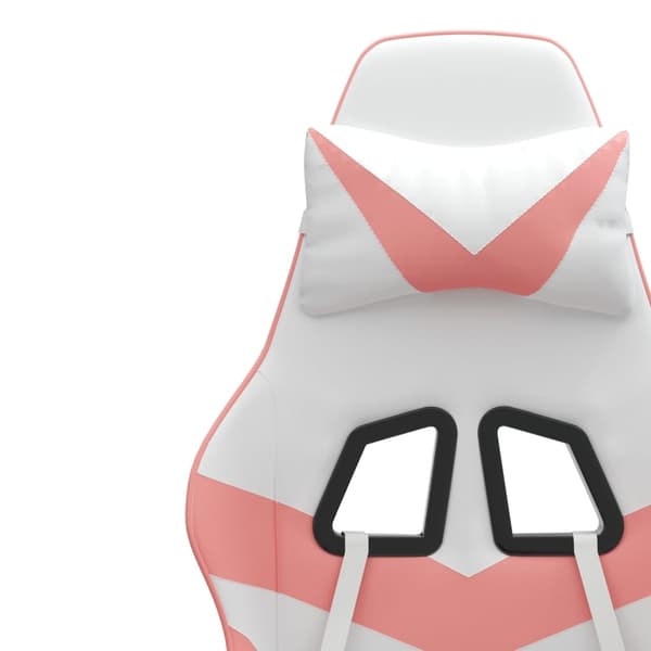 vidaXL Gamingstol vit och rosa konstläder Rosa