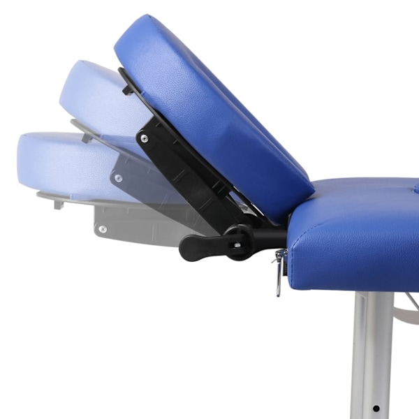 vidaXL Blå hopfällbar 4-sektions massagebänk med aluminium ram Blå