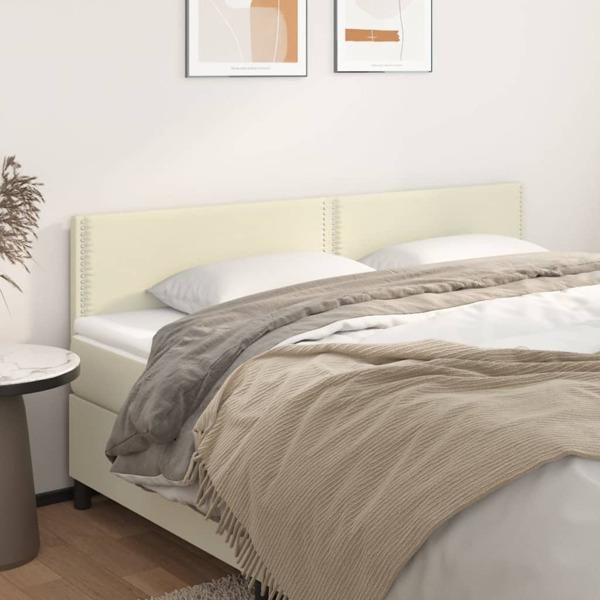 vidaXL Huvudgavlar 2 st gräddvit 90x5x78/88 cm konstläder Kräm
