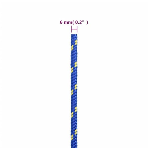 vidaXL Båtlina blå 6 mm 250 m polypropen