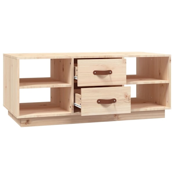 vidaXL Soffbord 100x50x41 cm massivt furu Brun