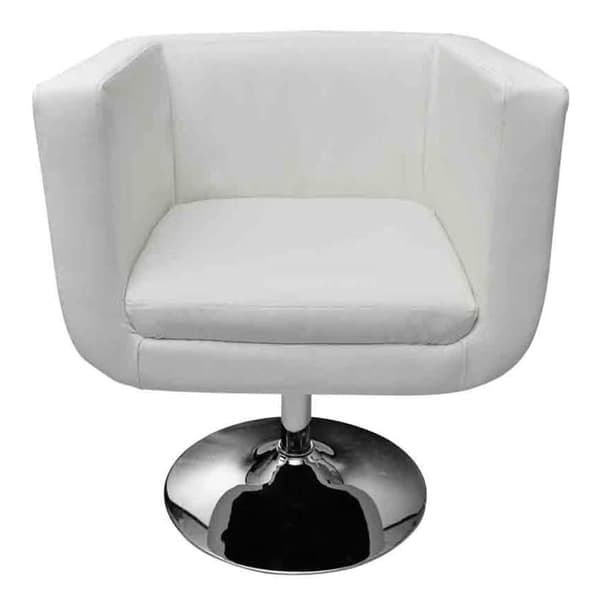 vidaXL Loungefåtölj Rom vit 2-pack Vit