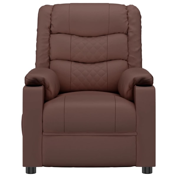 vidaXL Reclinerfåtölj brun konstläder Brun