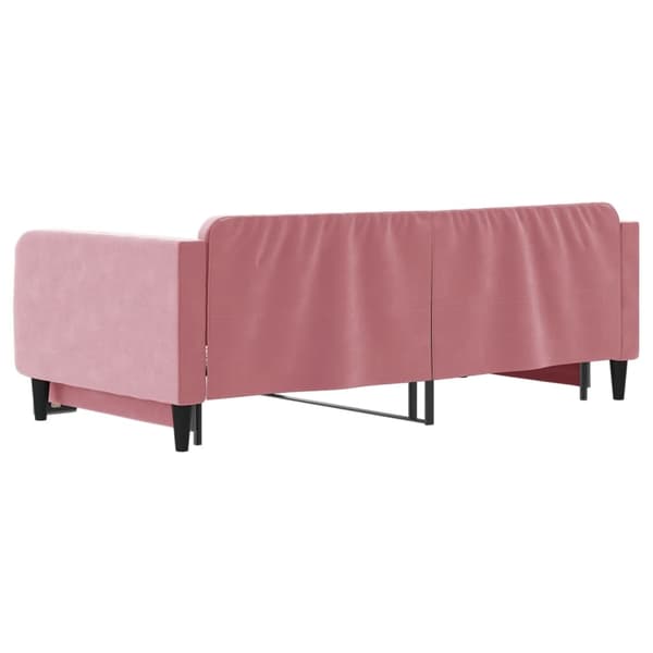 vidaXL Dagbädd utdragbar rosa 100x200 cm sammet Rosa