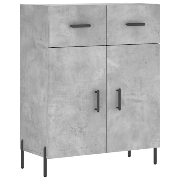 vidaXL Högskåp betonggrå 69,5x34x180 cm konstruerat trä Grå