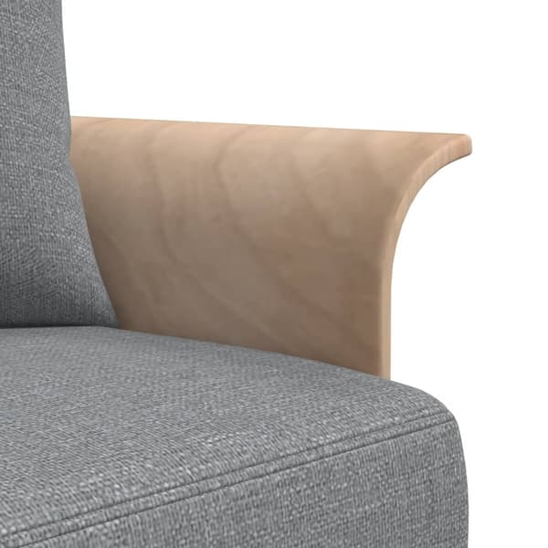 vidaXL L-formad bäddsoffa ljusgrå 279x140x70 cm tyg Grå