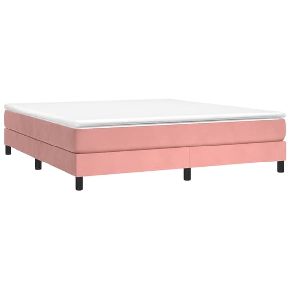 vidaXL Sängram rosa 160x200 cm sammet Rosa