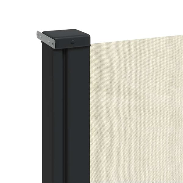 vidaXL Infällbar sidomarkis 220x600 cm gräddvit Kräm