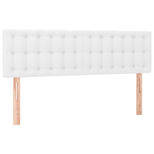 vidaXL Ramsäng med madrass vit 140x190 cm konstläder Vit