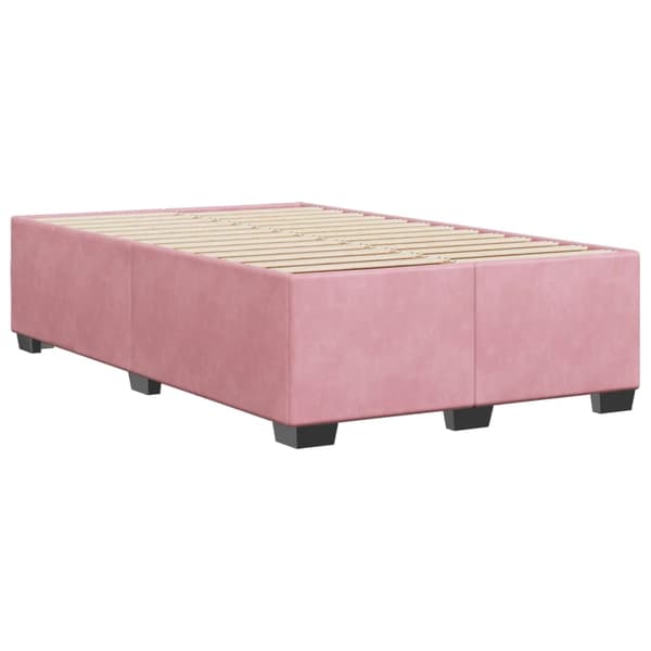 vidaXL Sängram rosa 120x200 cm sammet Rosa