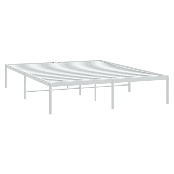 vidaXL Sängram metall vit 140x200 cm Vit