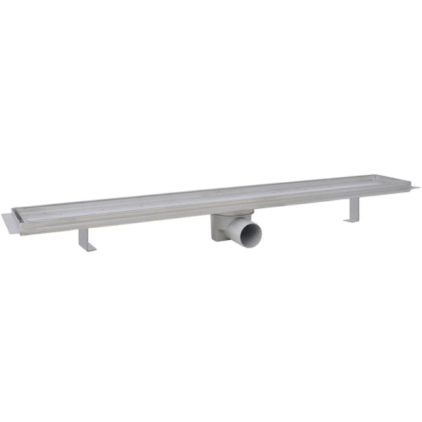 vidaXL Avlång golvbrunn 2 st rostfritt stål 830x140 mm