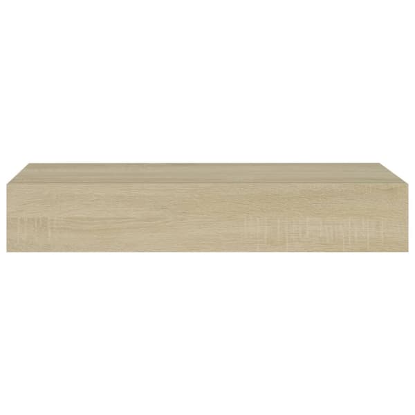 vidaXL Väggmonterad låda ek 60x23,5x10 cm MDF Brun