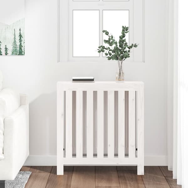 vidaXL Elementskydd Vit 79,5x19x84 cm massiv furu Vit