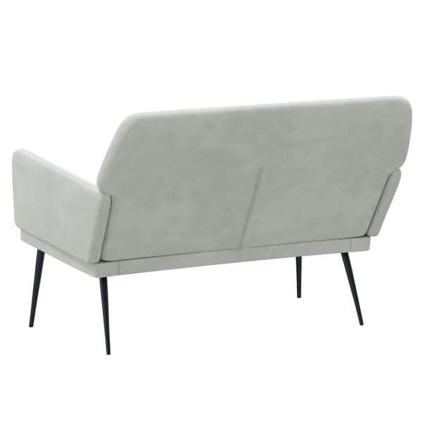 vidaXL Bänk ljusgrå 108x79x79 cm sammet Grå