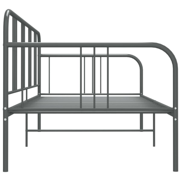 vidaXL Sängram bäddsoffa grå metall 90x200 cm grå