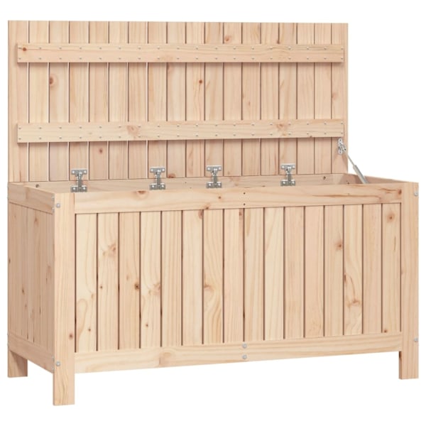 vidaXL Dynbox svart 115x49x60 cm massiv furu Brun
