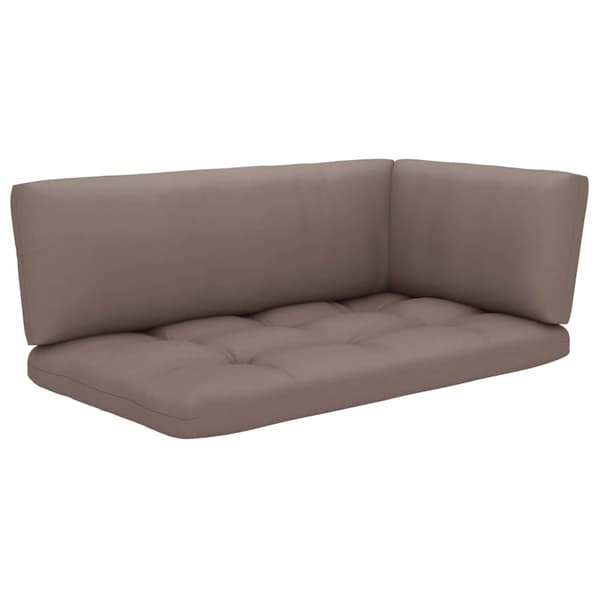 vidaXL Pallsoffa 2-sits med dynor honungsbrun impregnerad furu Brun