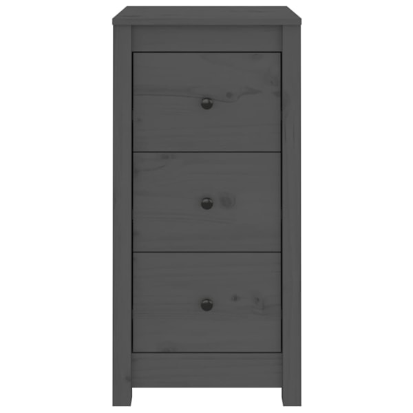 vidaXL Skänkar 2 st grå 40x35x80 cm massiv furu Grå