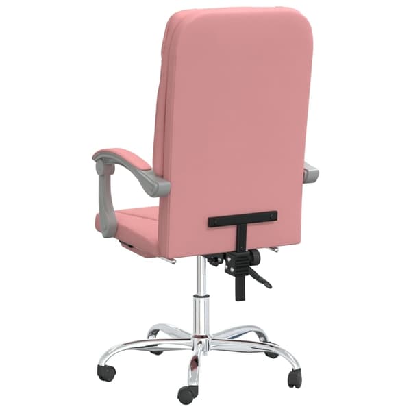 vidaXL Kontorsstol rosa konstläder Rosa