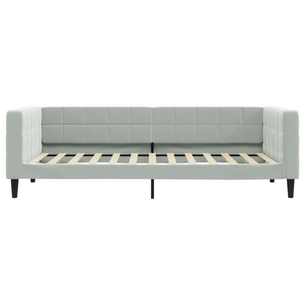 vidaXL Dagbädd med madrass ljusgrå 100x200 cm sammet Grå