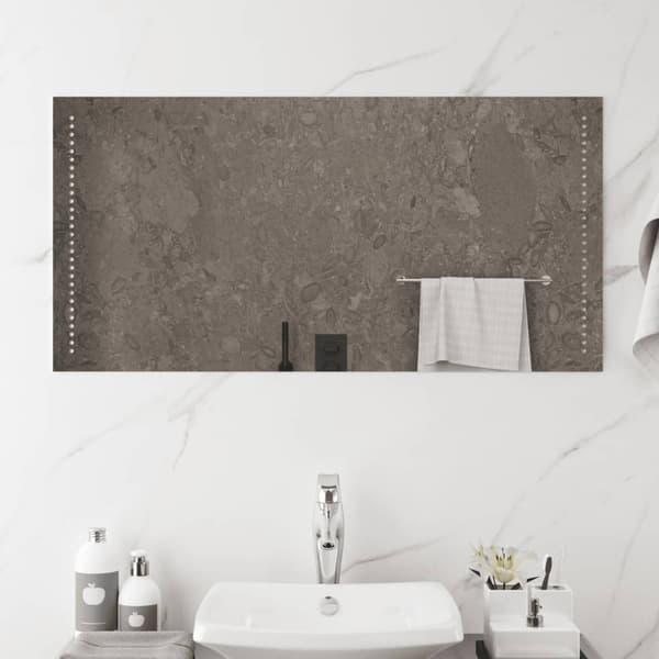 vidaXL Badrumsspegel LED 50x100 cm Transparent