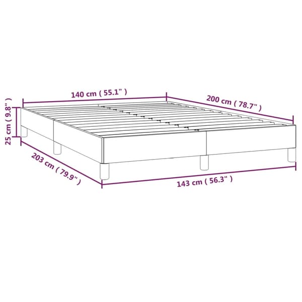 vidaXL Sängram vit 140x200 cm konstläder Vit