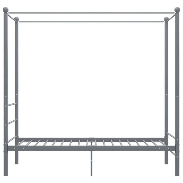 vidaXL Himmelsäng grå metall 90x200 cm grå