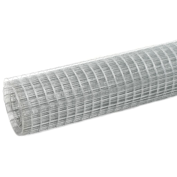 vidaXL Hönsnät galvaniserat stål 10x1,5 m silver Silver