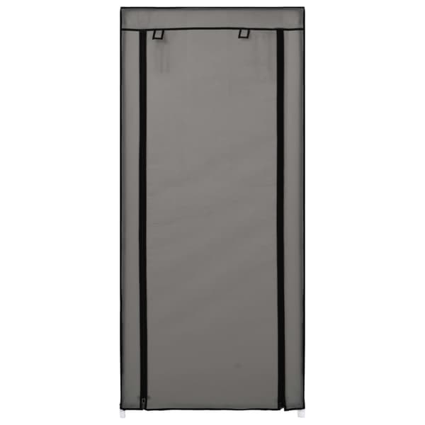 vidaXL Skoförvaring med överdrag grå 58x28x106 cm tyg grå