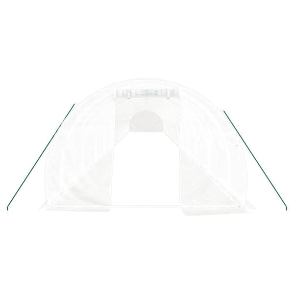 vidaXL Växthus med stålram vit 72 m² 24x3x2 m Vit