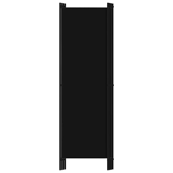 vidaXL Rumsavdelare 4 paneler svart 200x180 cm Svart